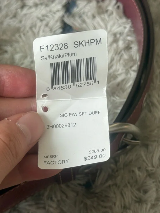 NWT COACH 2008 SIGNATURE & PLUM EAST WEST DUFFLE - Picture 6 of 6